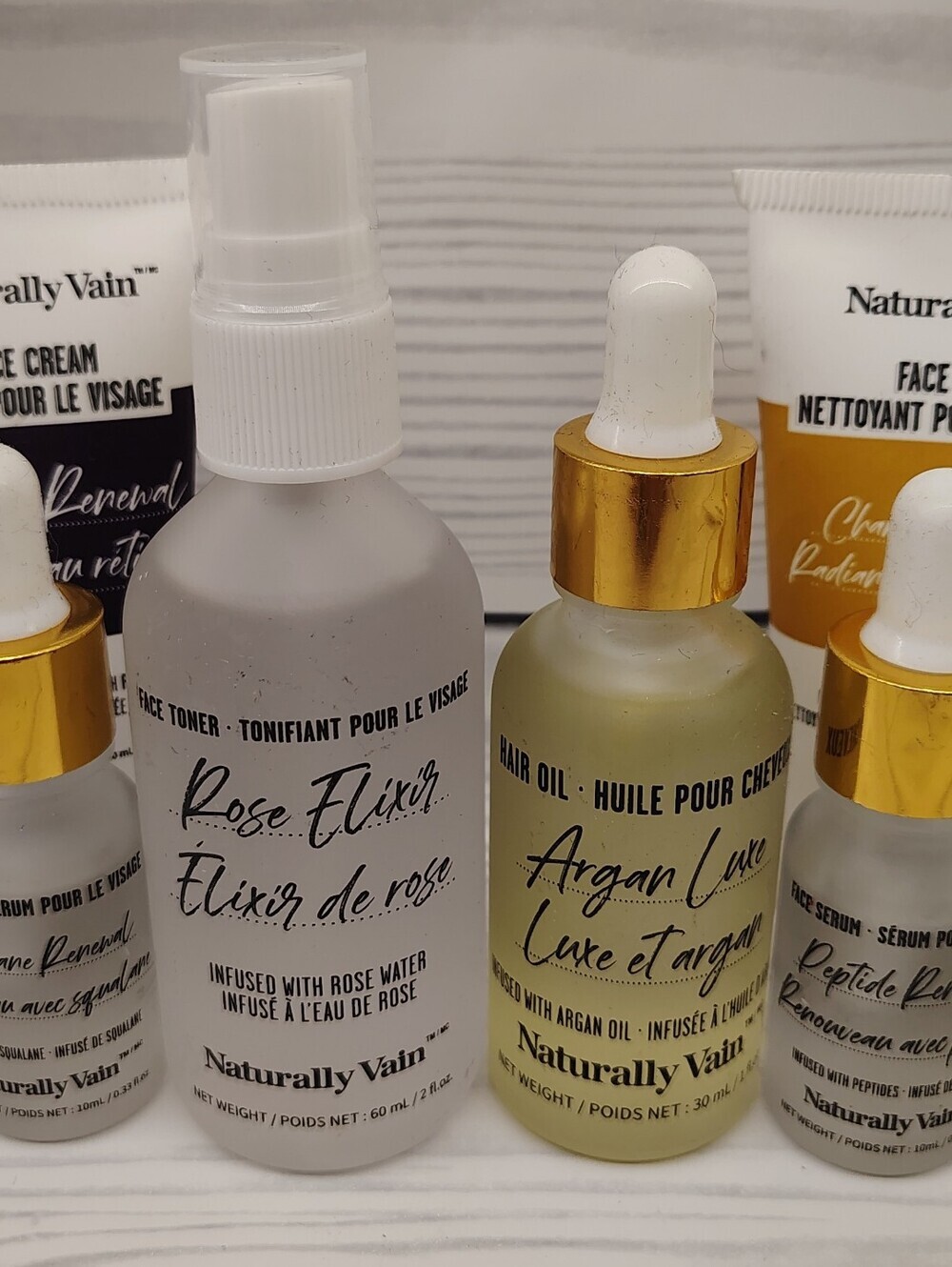 Naturally Vain Rose Peptide Argan Oil Serum Women’s Skincare Set - Bundle 10 Pcs - Picture 7 of 11